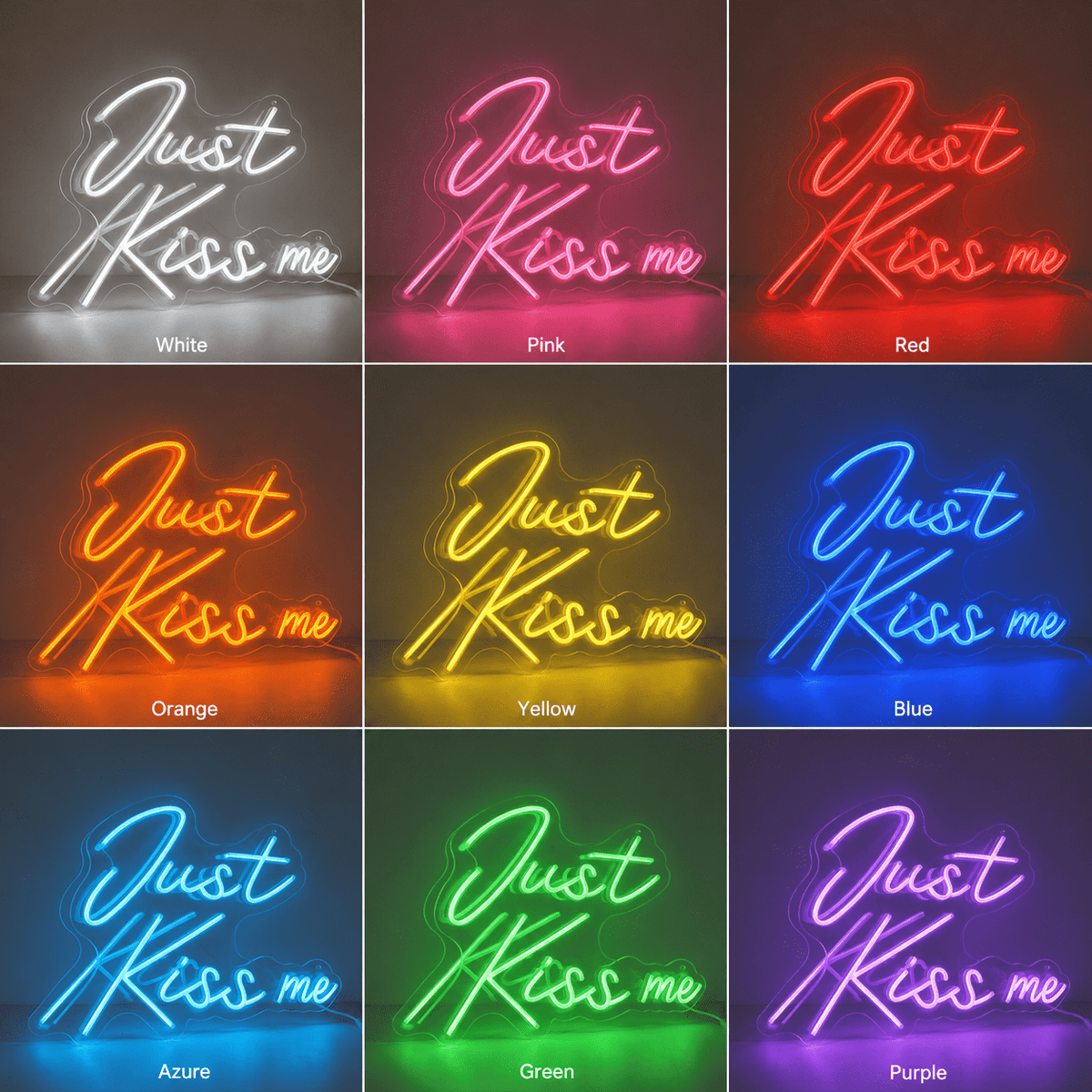 Just Kiss Me LED Neon Sign - Shineneon