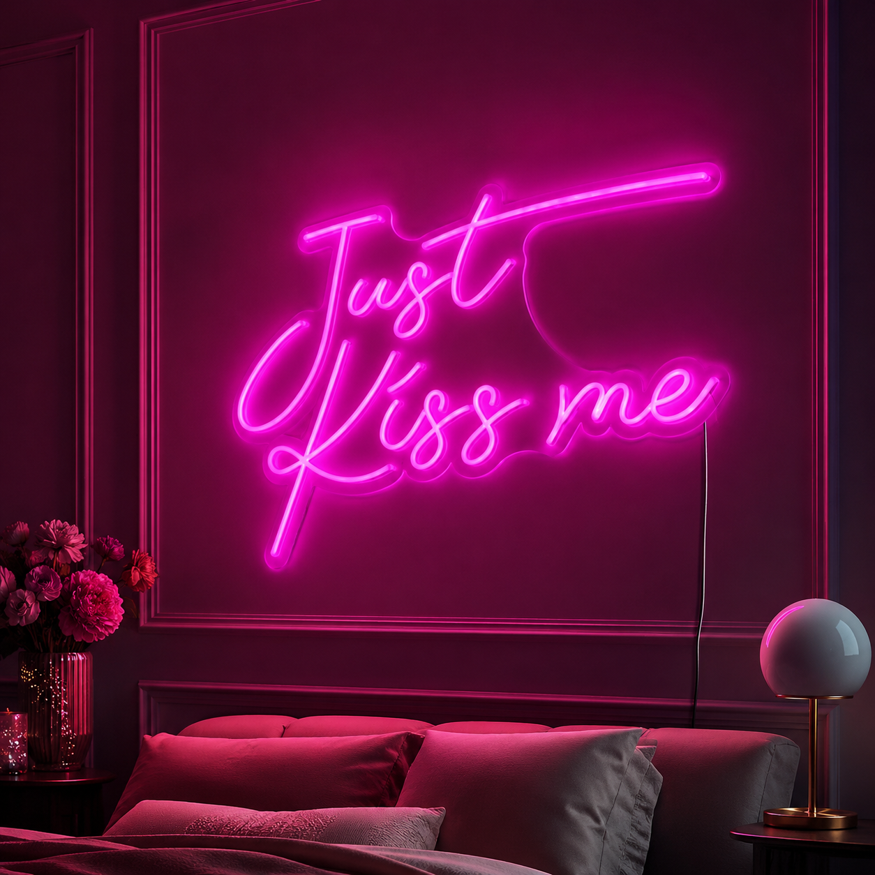 Just Kiss Me Room Decor LED Neon Sign - 02 High-Converting Product Image