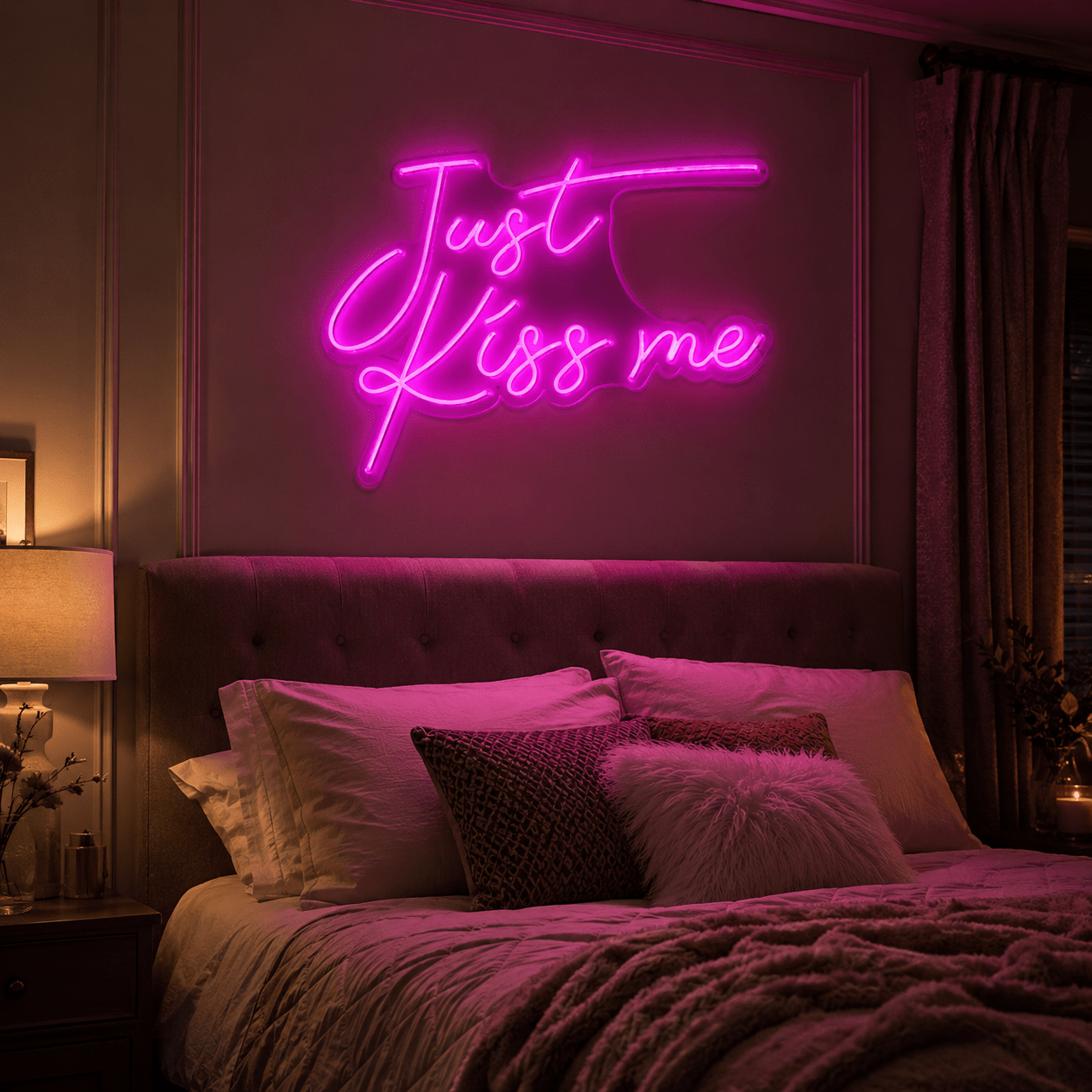 Just Kiss Me Room Decor LED Neon Sign - Shineneon