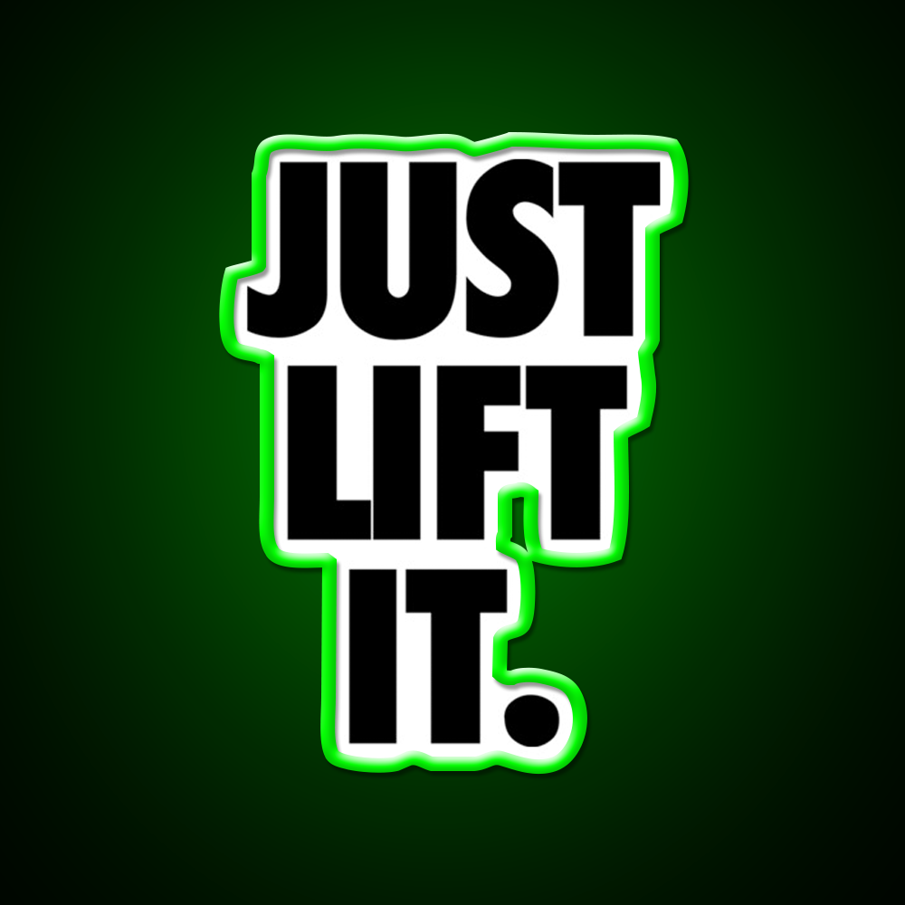Just Lift It Black Gym Fitness Led Neon Sign Rgb Color