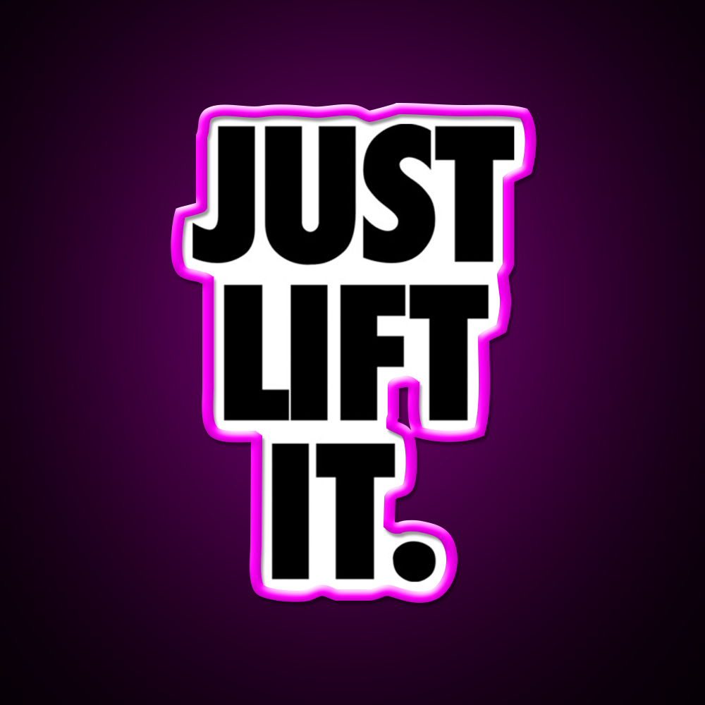 Just Lift It Black Gym Fitness Led Neon Sign Rgb Color