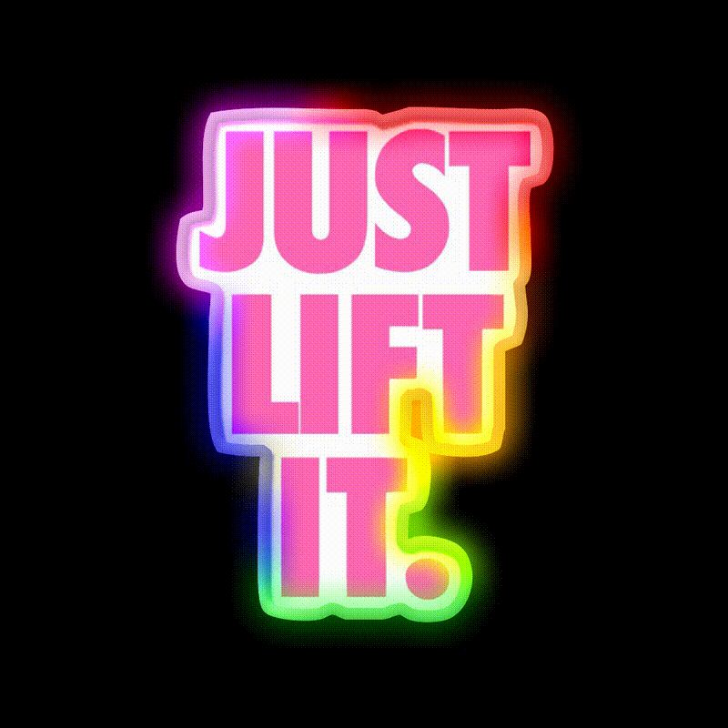 Just Lift It Pink Gym Fitness Led Neon Sign Rgb Color