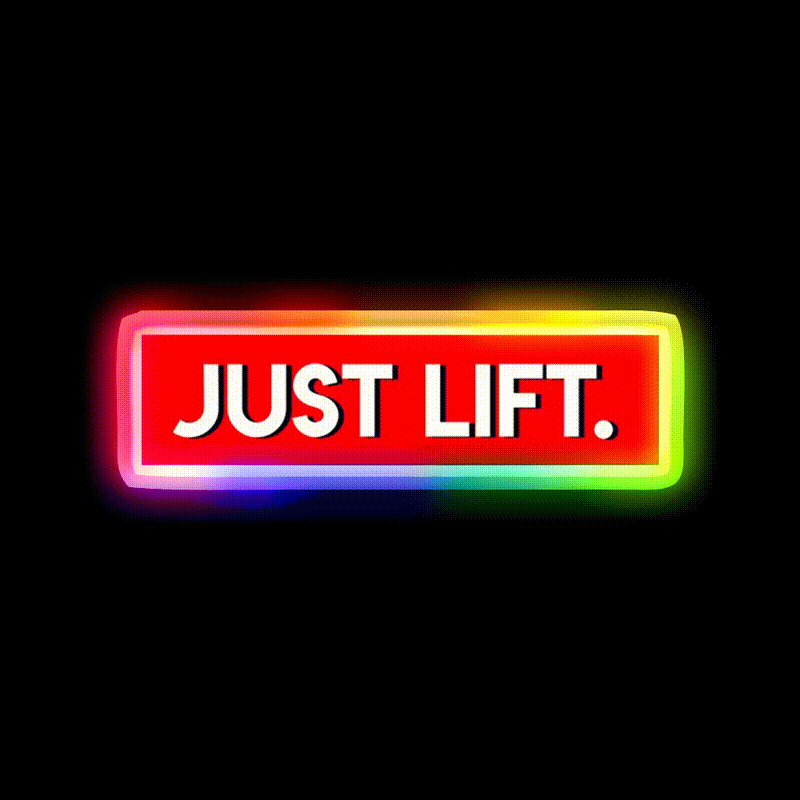 Just Lift Powerlifting Gym Fitness Led Neon Sign Rgb Color