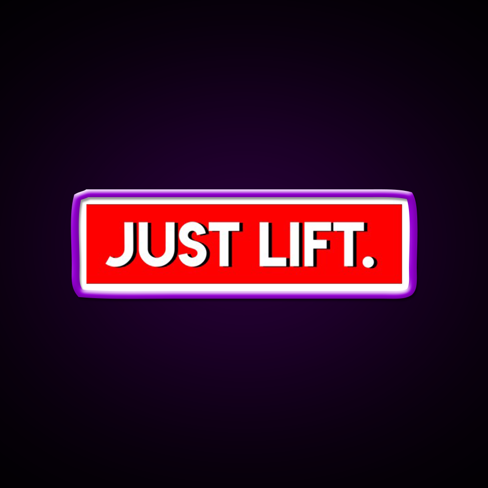 Just Lift Powerlifting Gym Fitness Led Neon Sign Rgb Color