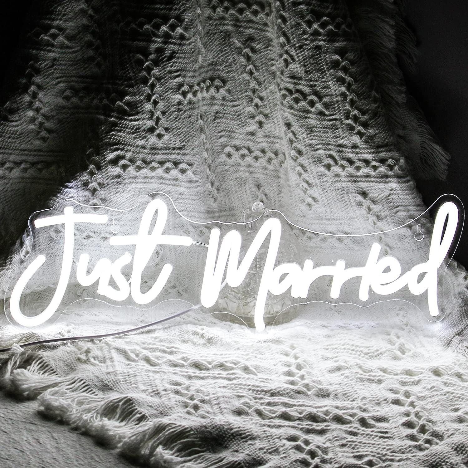 Just Married Neon Sign Wedding Celebration | Shineneon