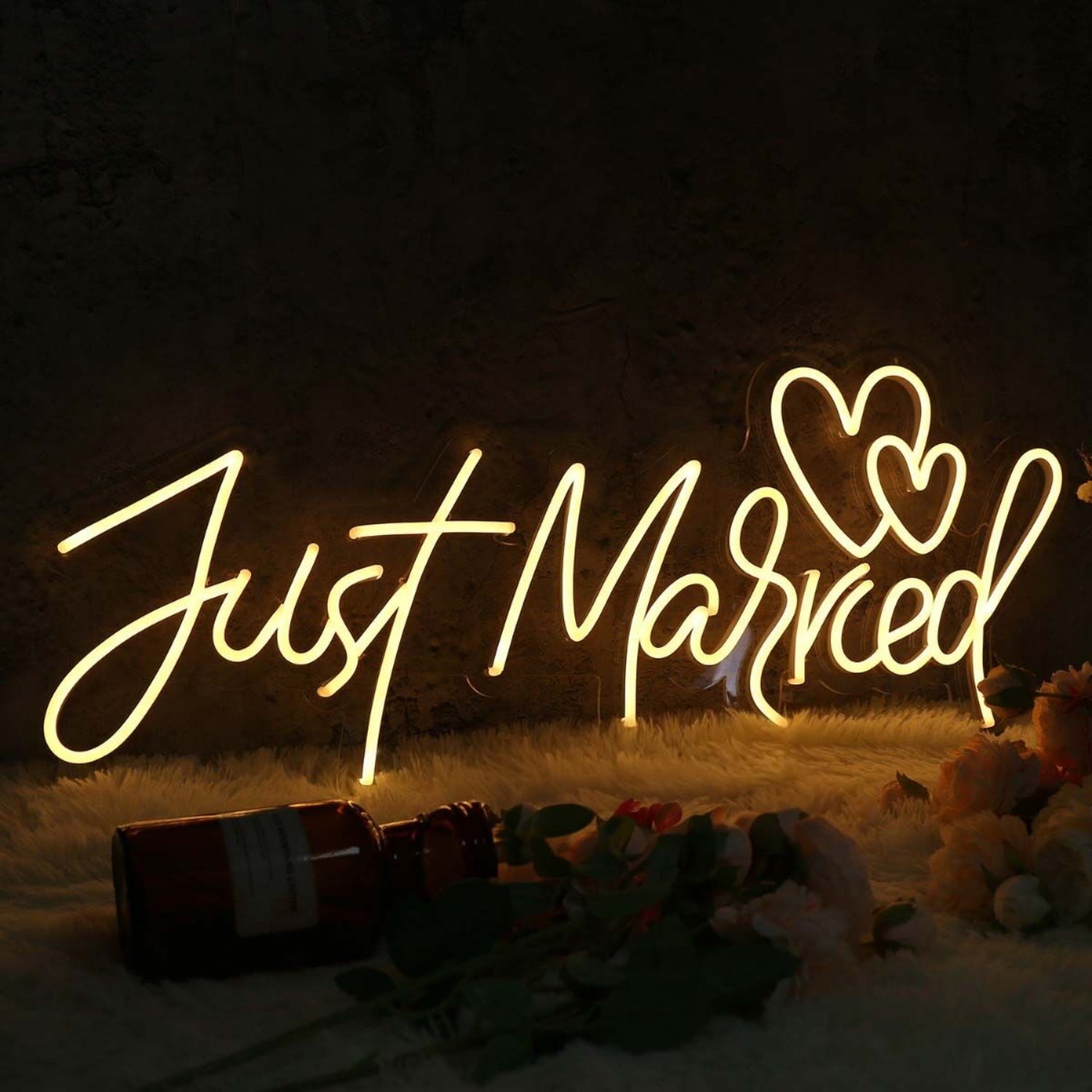 Just Married Yellow Neon Sign | Shineneon