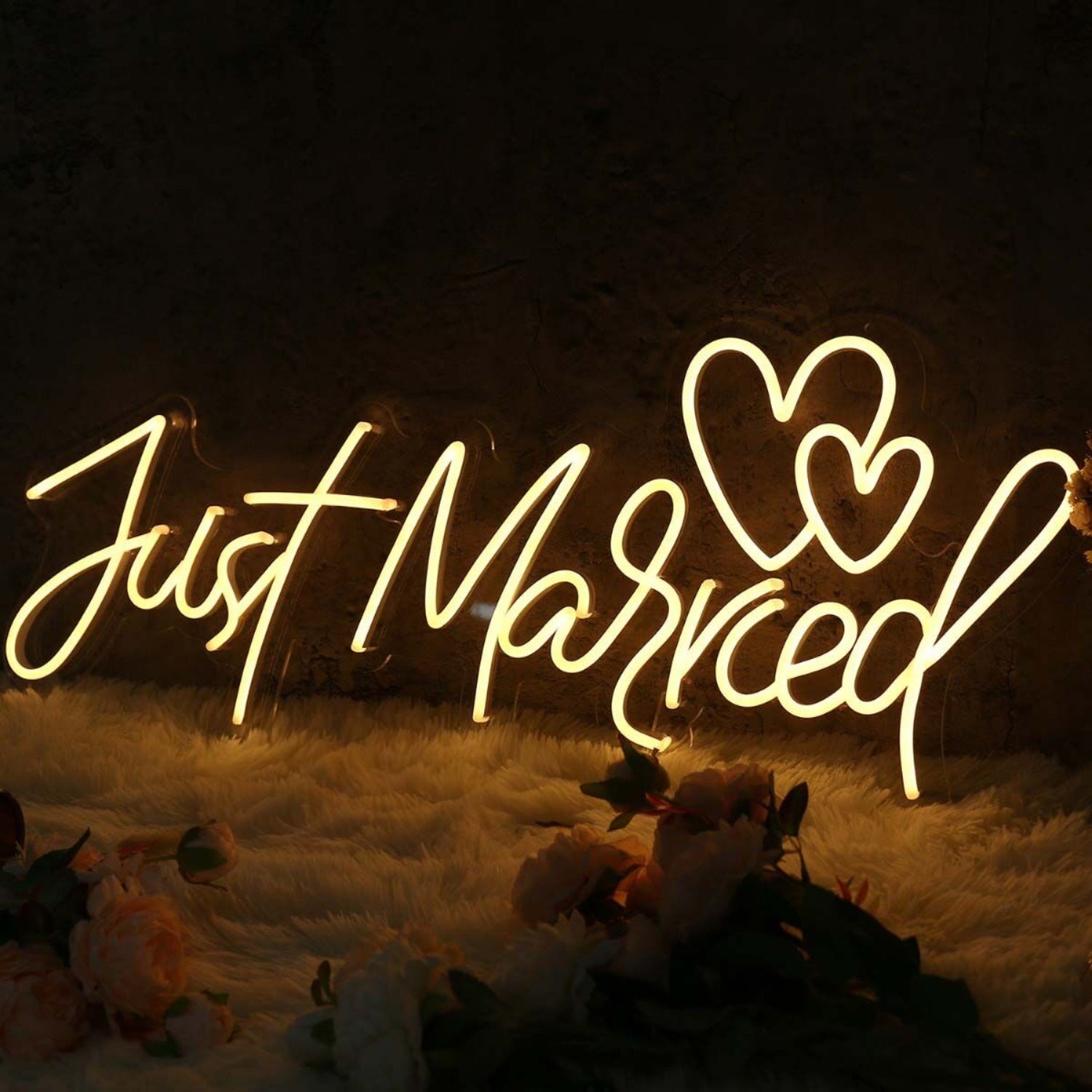 Just Married Yellow Neon Sign | Shineneon