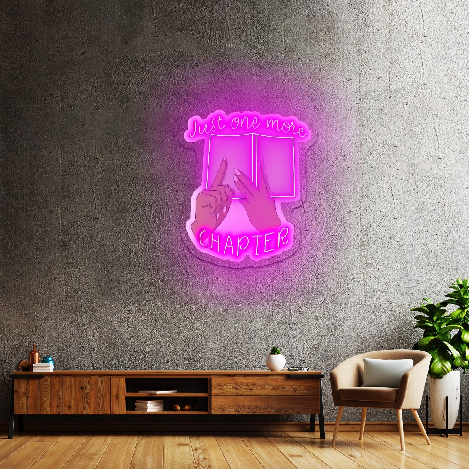 Just One More Chapter Artwork Aesthetic Neon Signs - Shineneon