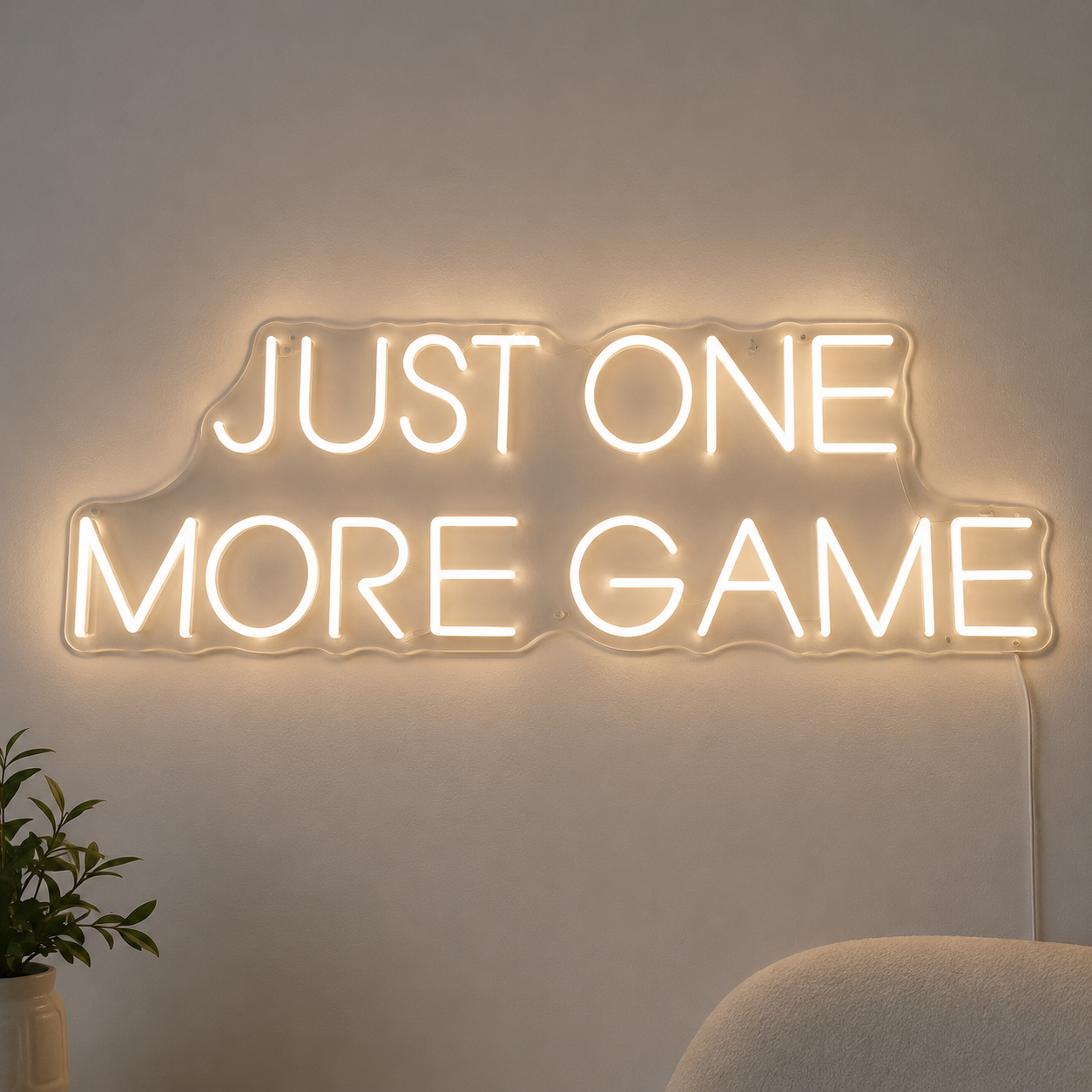 Just One More Game Wall Decor LED Neon Sign Wall Art main product image