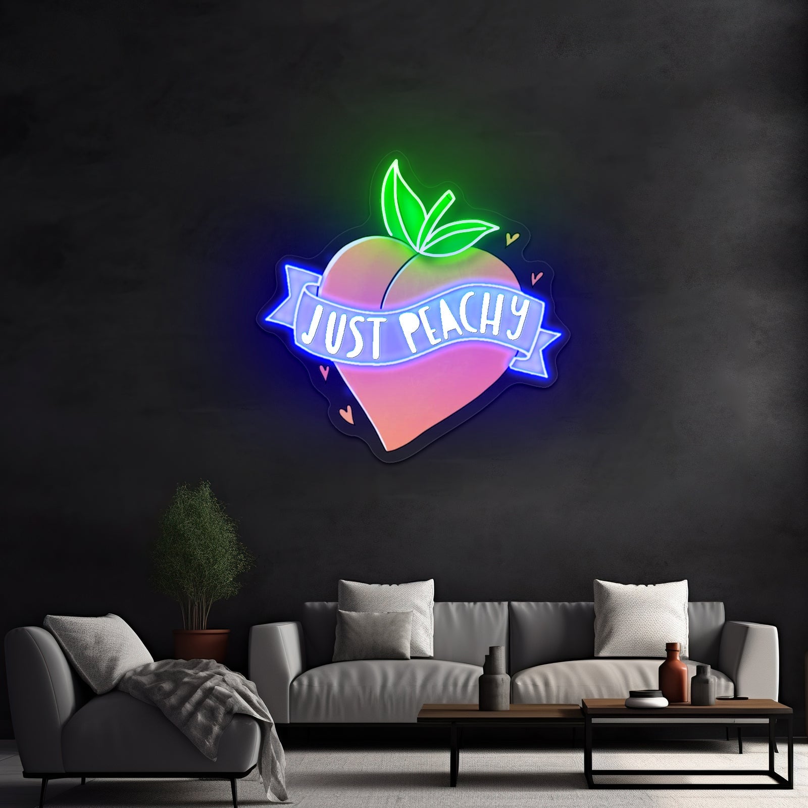 Just Peachy Mental Health Artwork Wall Art - Shineneon