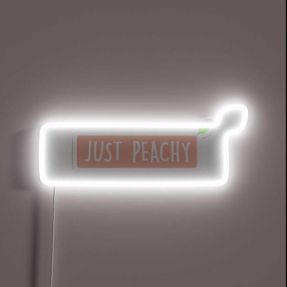 Just Peachy Rgb Led Neon Sign - Custom LED neon sign front view