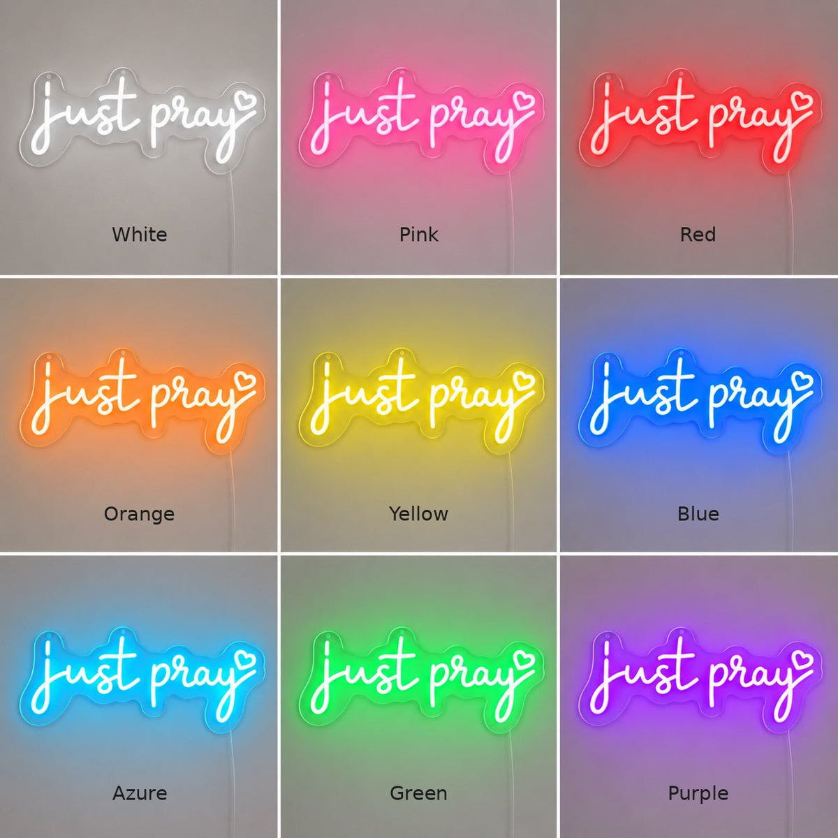 Just Pray LED Neon Sign - Shineneon