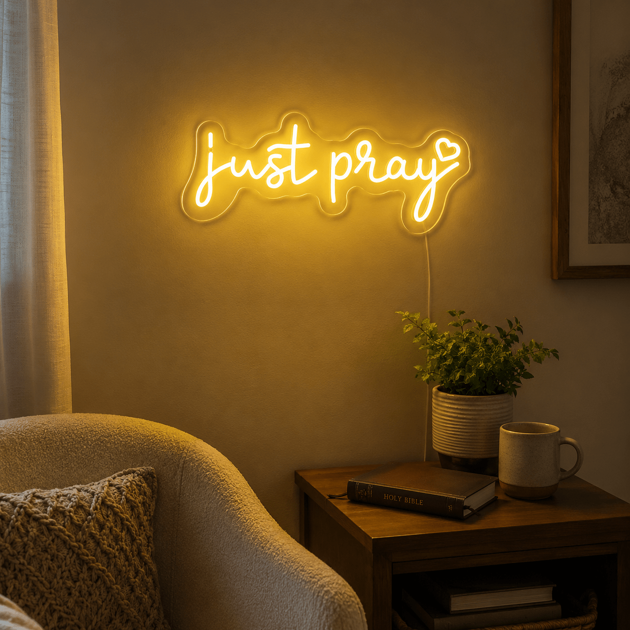 Just Pray Wall Decor LED Neon Sign - Shineneon