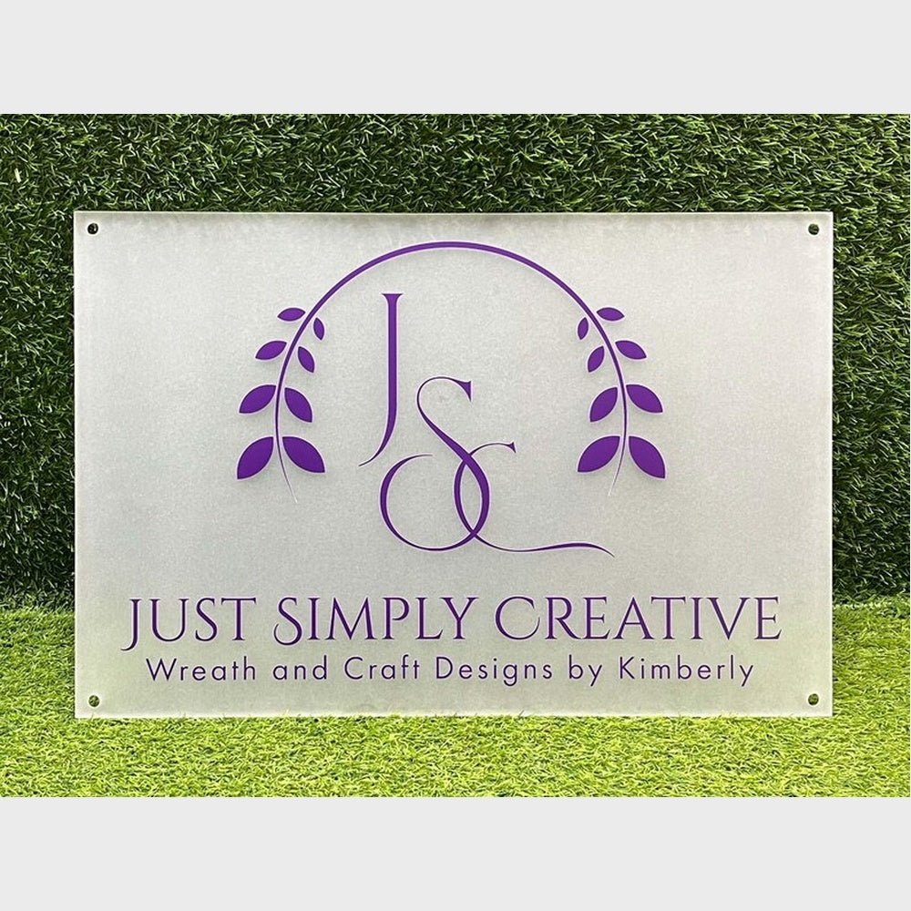 Just Simply Creative Studio Acrylic Business Logo Sign - Shineneon