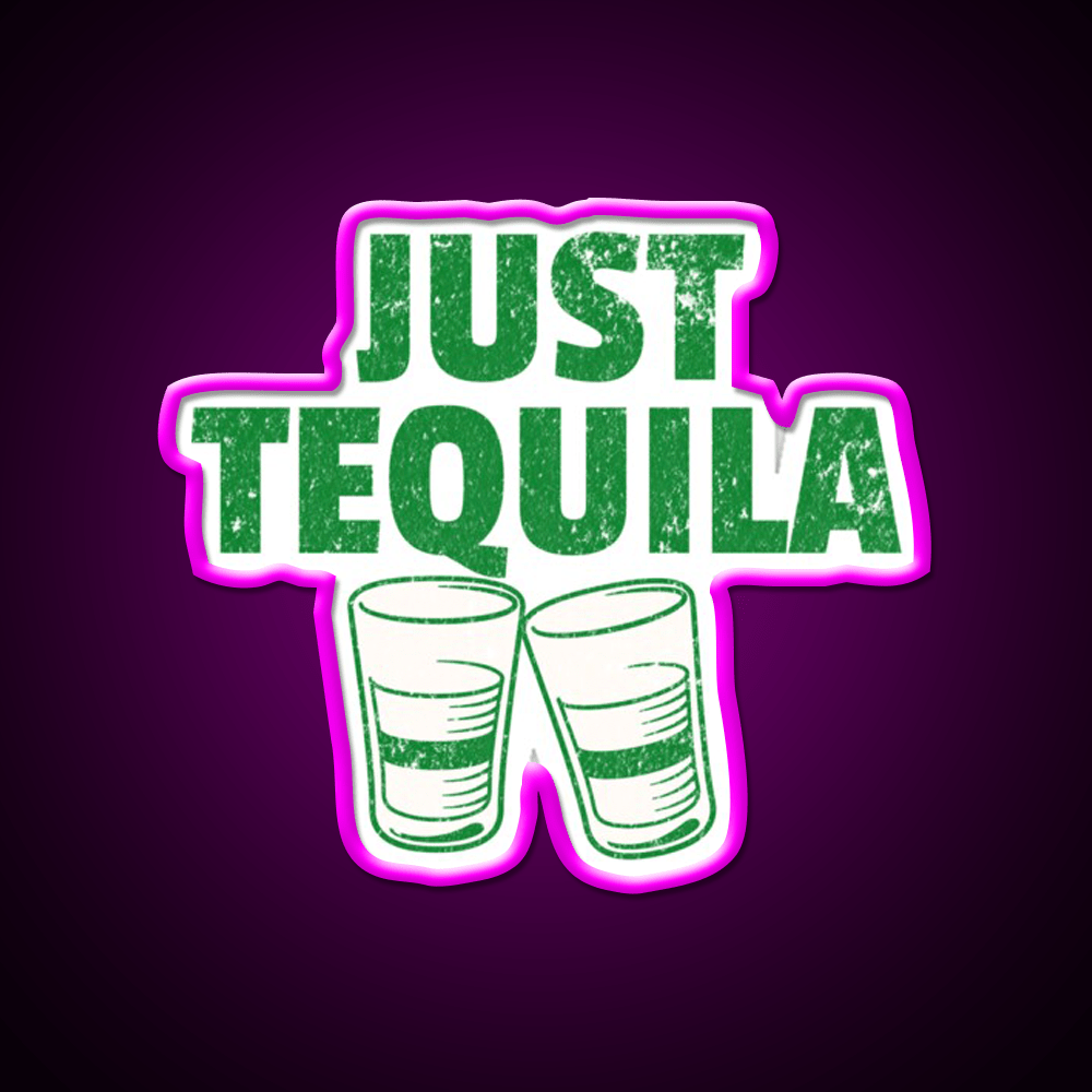 Just Tequila Drinking Humor May Contain Party Drink Tequila Led Neon Sign Rgb Color - Shineneon