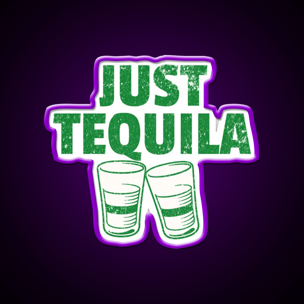 Just Tequila Drinking Humor May Contain Party Drink Tequila Led Neon Sign Rgb Color - Shineneon