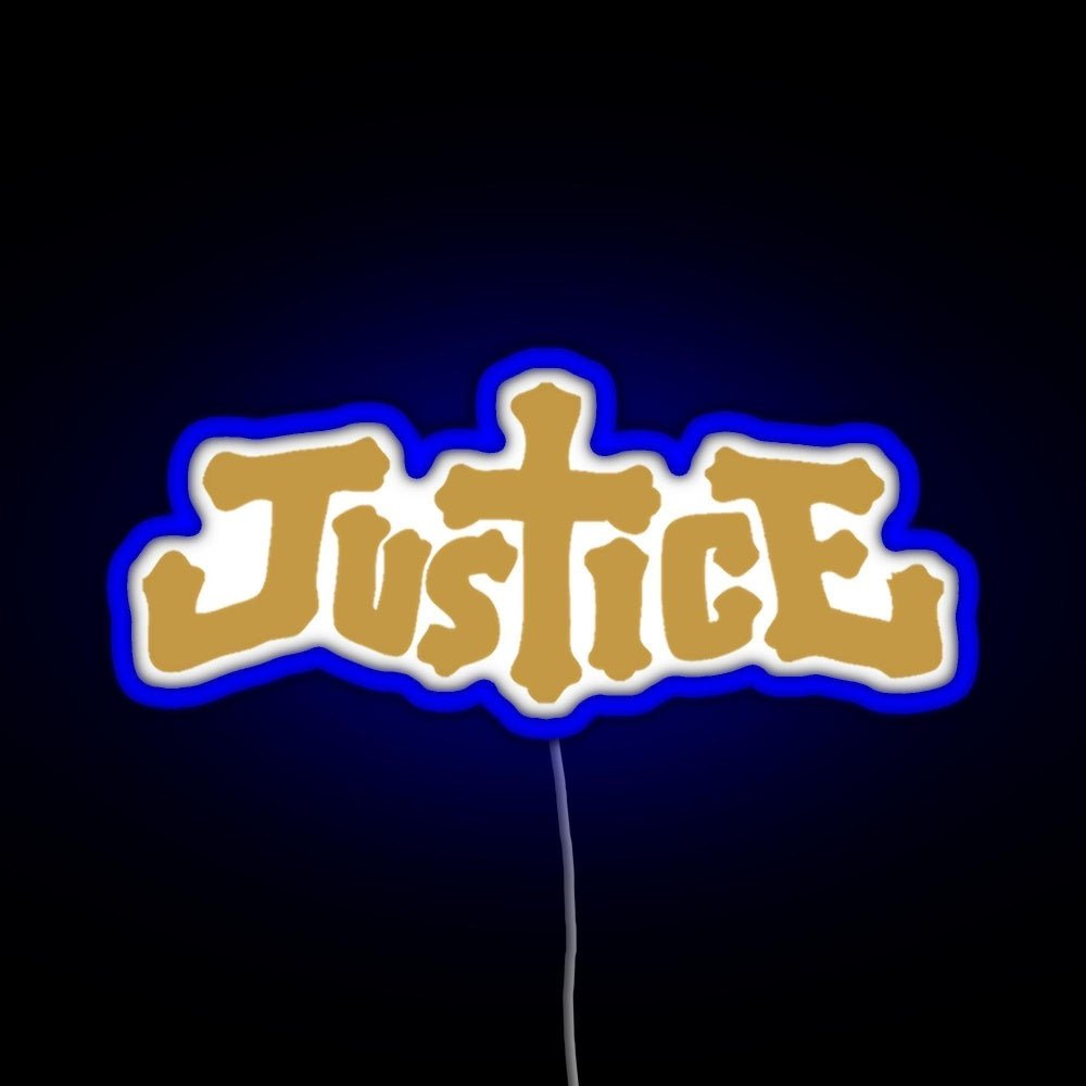 Justice Electro Music Logo Rgb Led Neon Sign Pop Wall Art - Shineneon