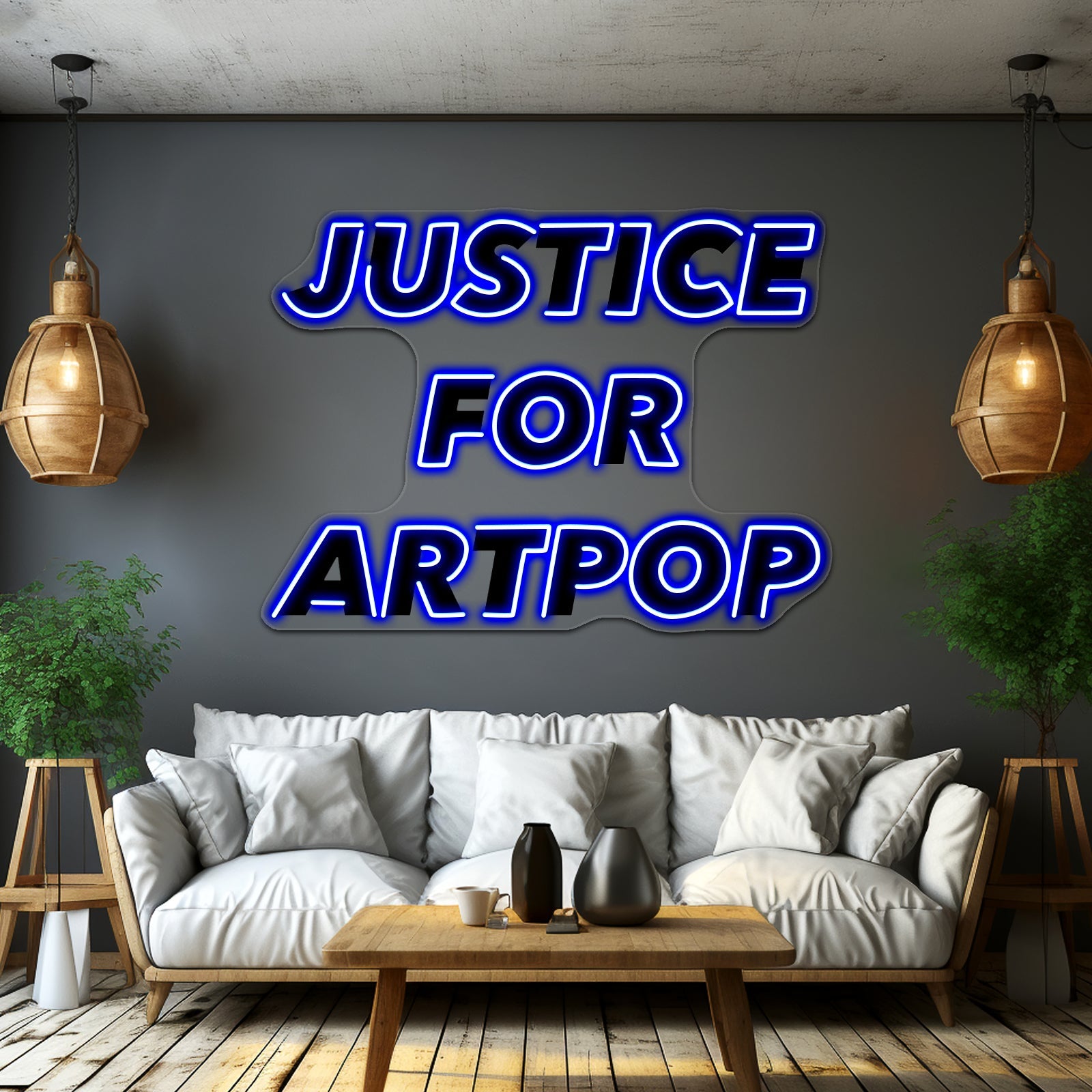 Justice For Artpop Artwork Neon Signs For Sale - Shineneon
