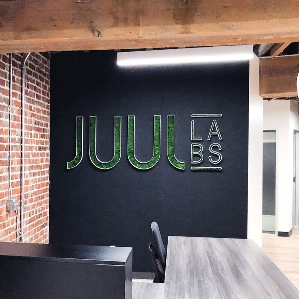 Juul Labs 3D Moss Letter Sign
