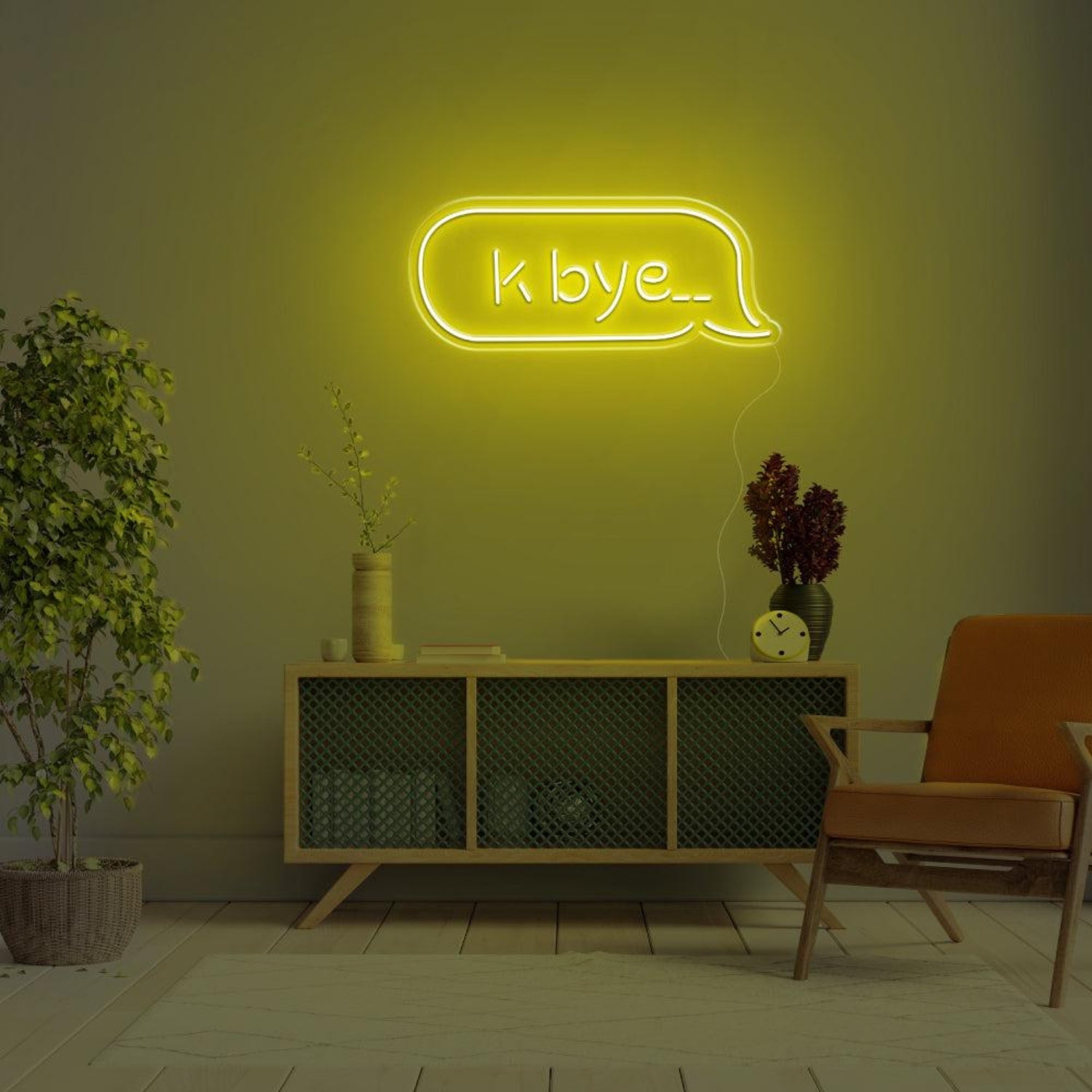 K Bye Blue Dialog Led Neon Sign For Modern Home Decor | Shineneon