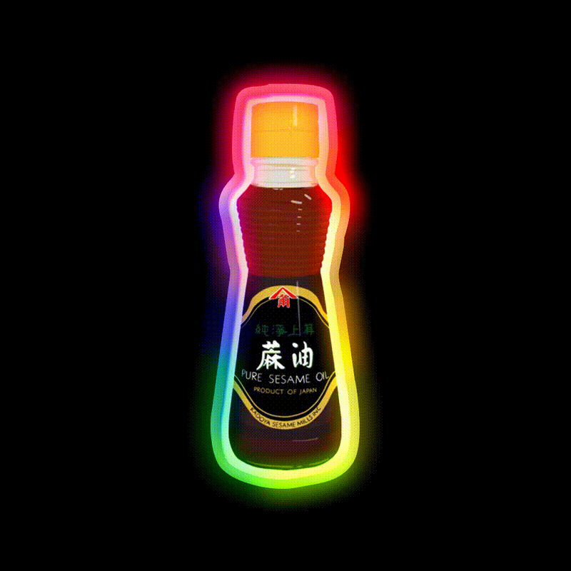 Kadoya Pure Sesame Oil Led Neon Sign Chinese Food Rgb Color