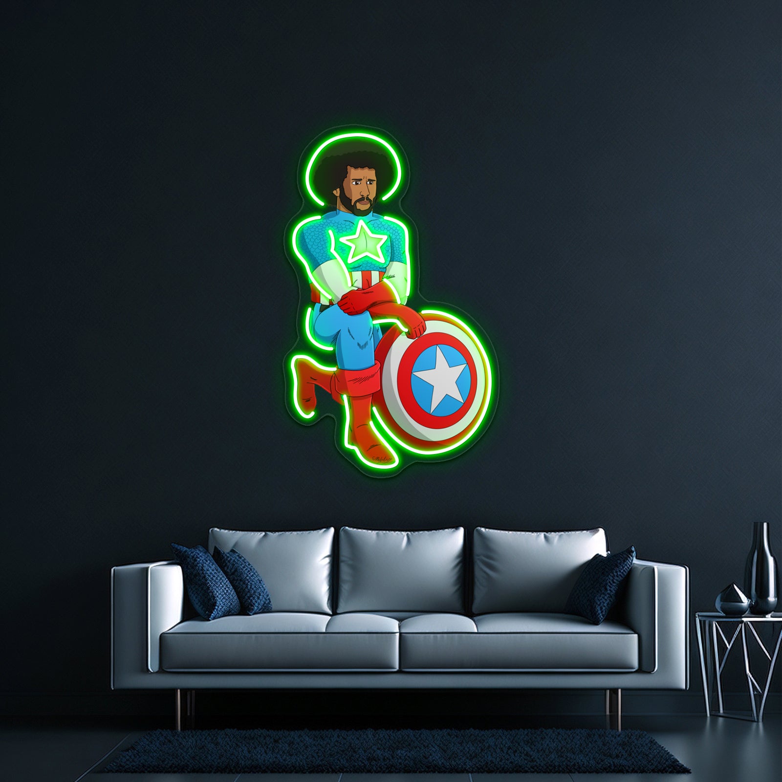 Kaeptain America Artwork Neon Signs For Sale | Shineneon