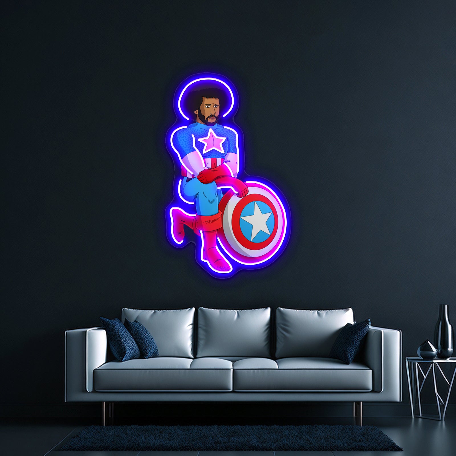 Kaeptain America Artwork Neon Signs For Sale | Shineneon