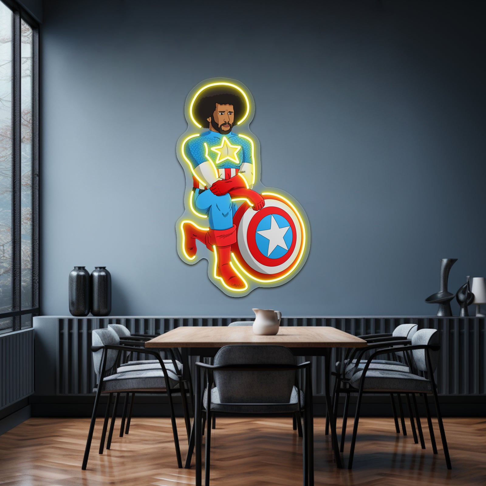 Kaeptain America Artwork Neon Signs For Sale | Shineneon