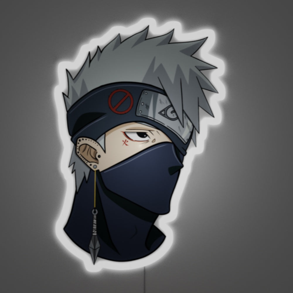Kakashi Sensei Neon Sign - Custom LED neon sign front view