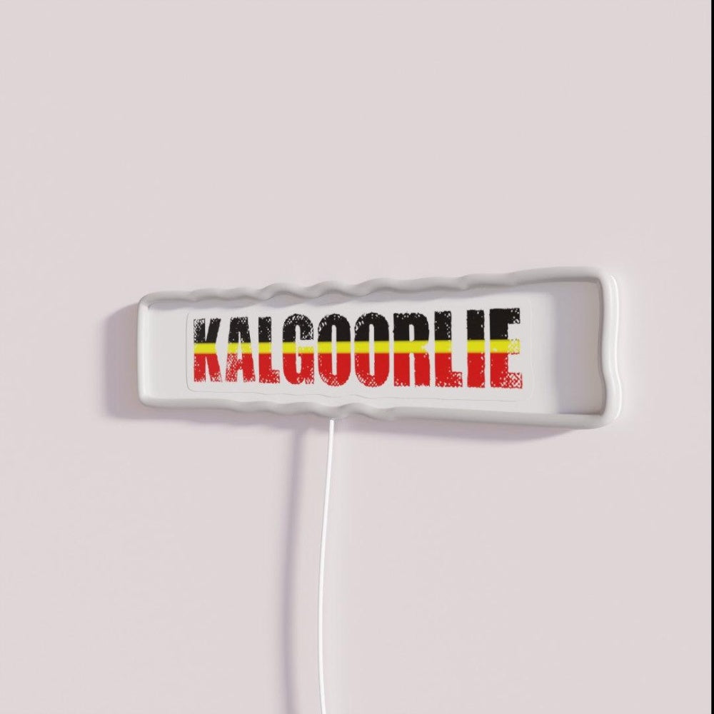 Kalgoorlie Western Australia Rgb Led Neon Sign - Neon sign mounted on wall in room