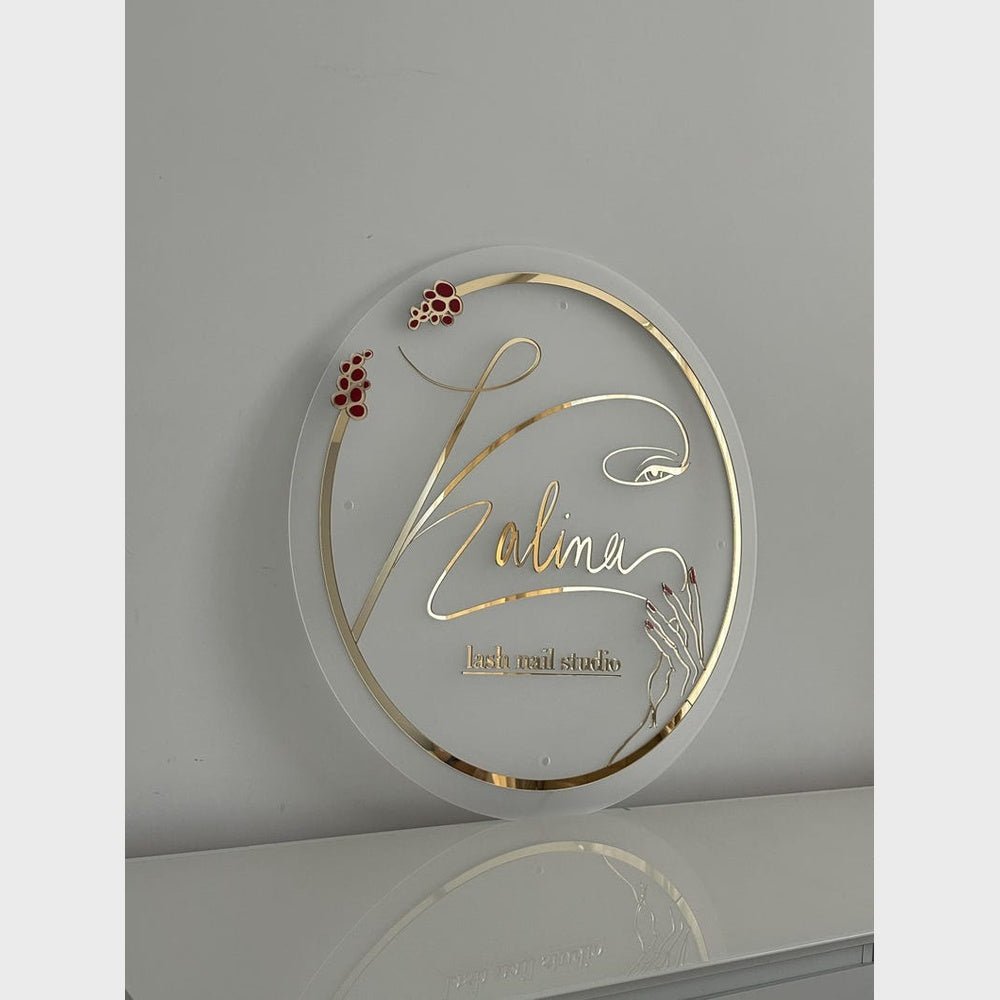 Kalina Lash Nail Studio Acrylic Business Logo Sign - Shineneon