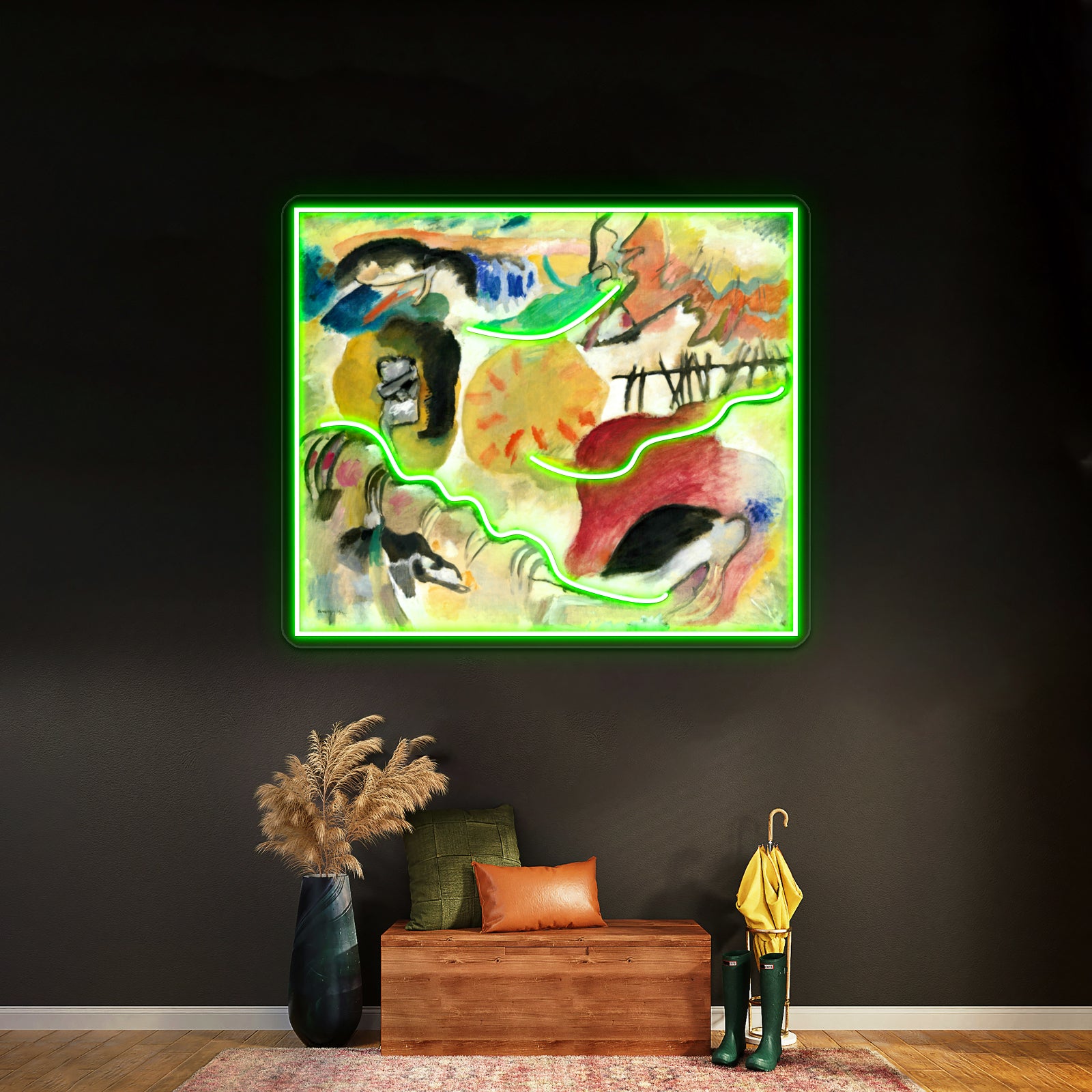 Kandinsky Garden Of Love Ii Kandinsky Abstract Free Forms Wall Artwork Neon Signs | Shineneon