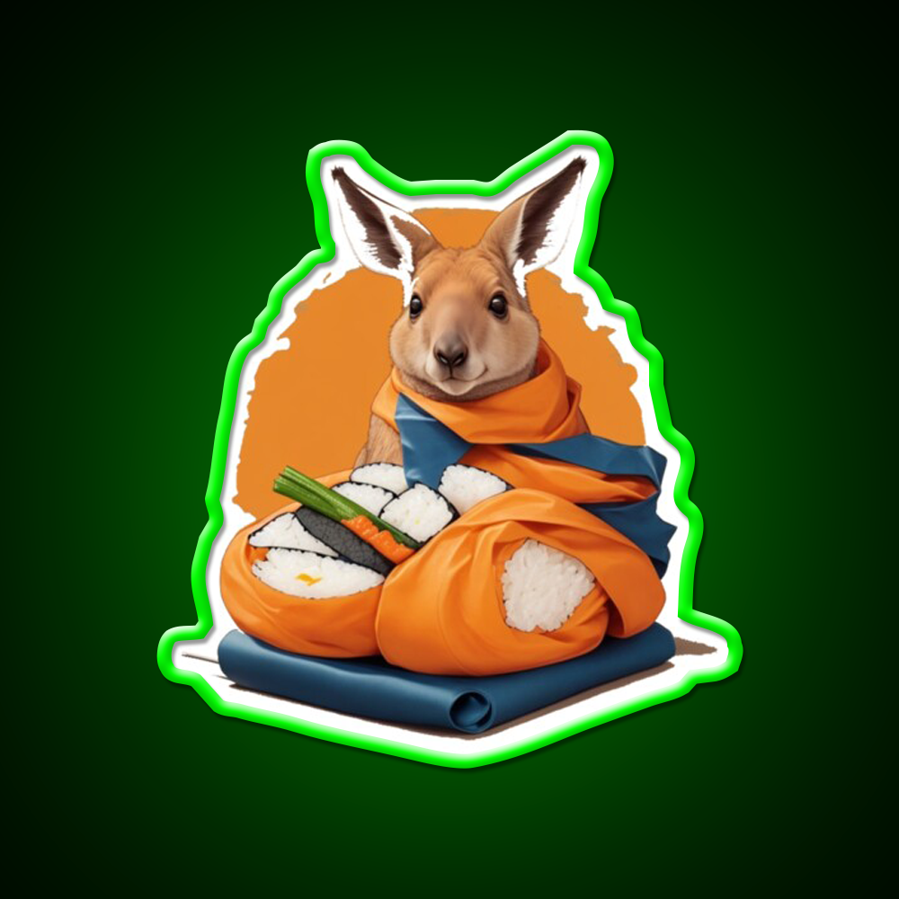 Kangaroo Chef Led Neon Sign Chinese Food Rgb Color