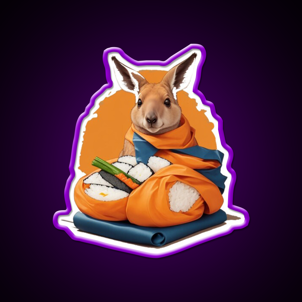 Kangaroo Chef Led Neon Sign Chinese Food Rgb Color