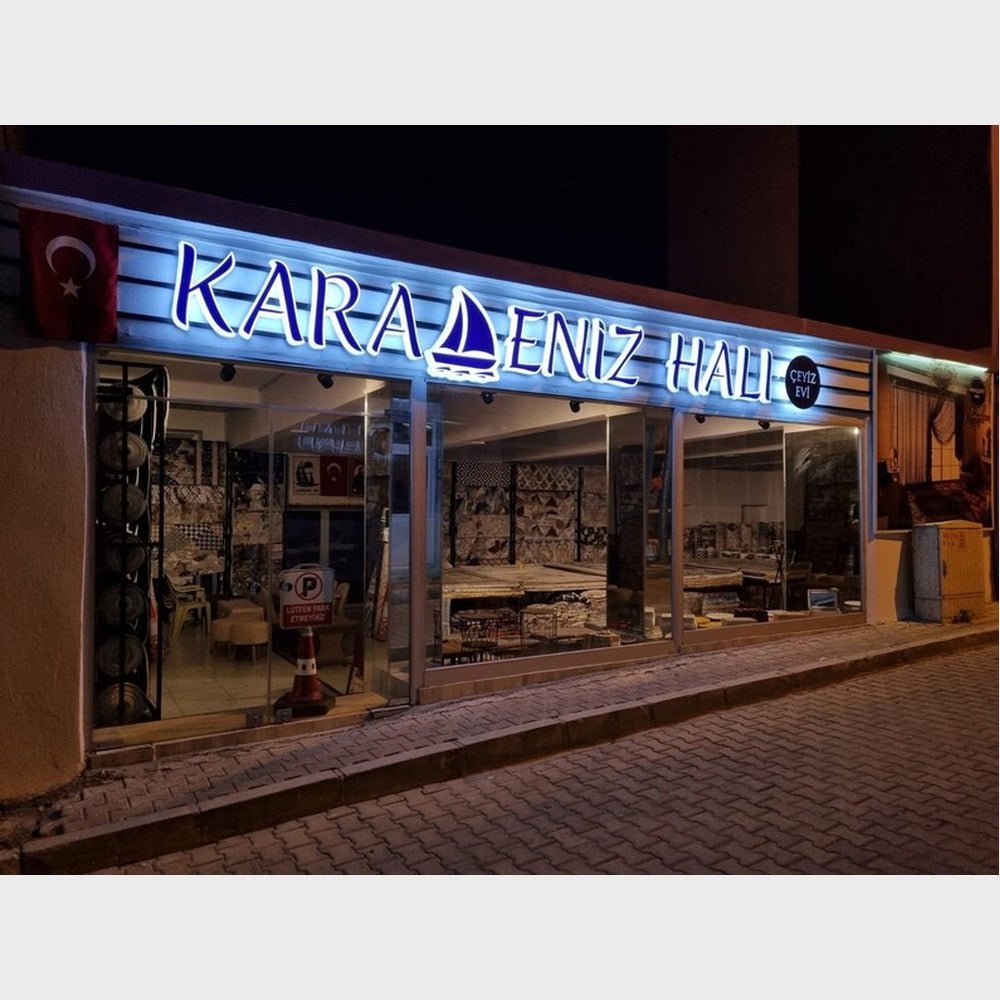 Kara Deniz Hali 3D Backlit Channel Letters Led Light Sign - Shineneon