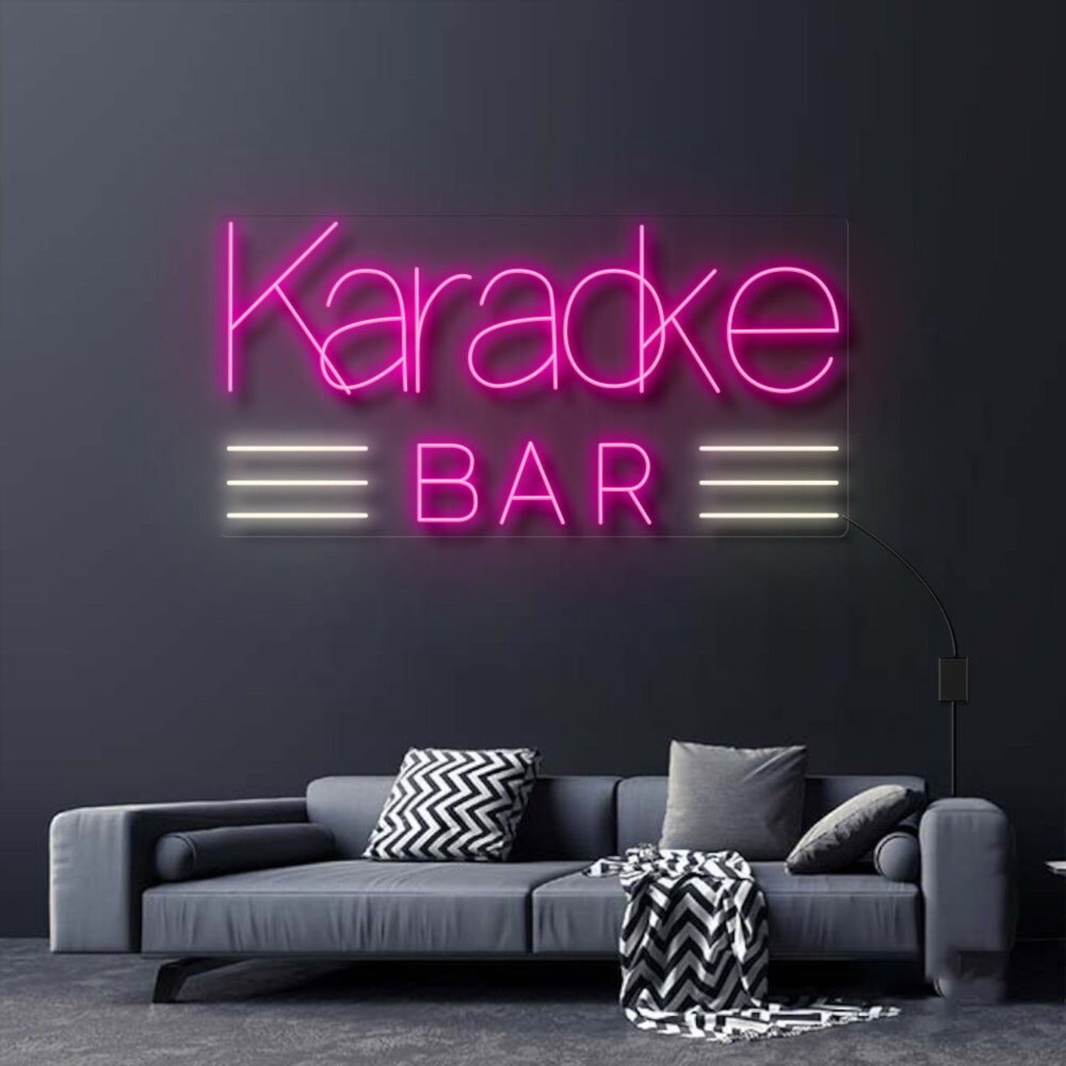 Karaoke Bar With Lines Led Neon Sign | Shineneon