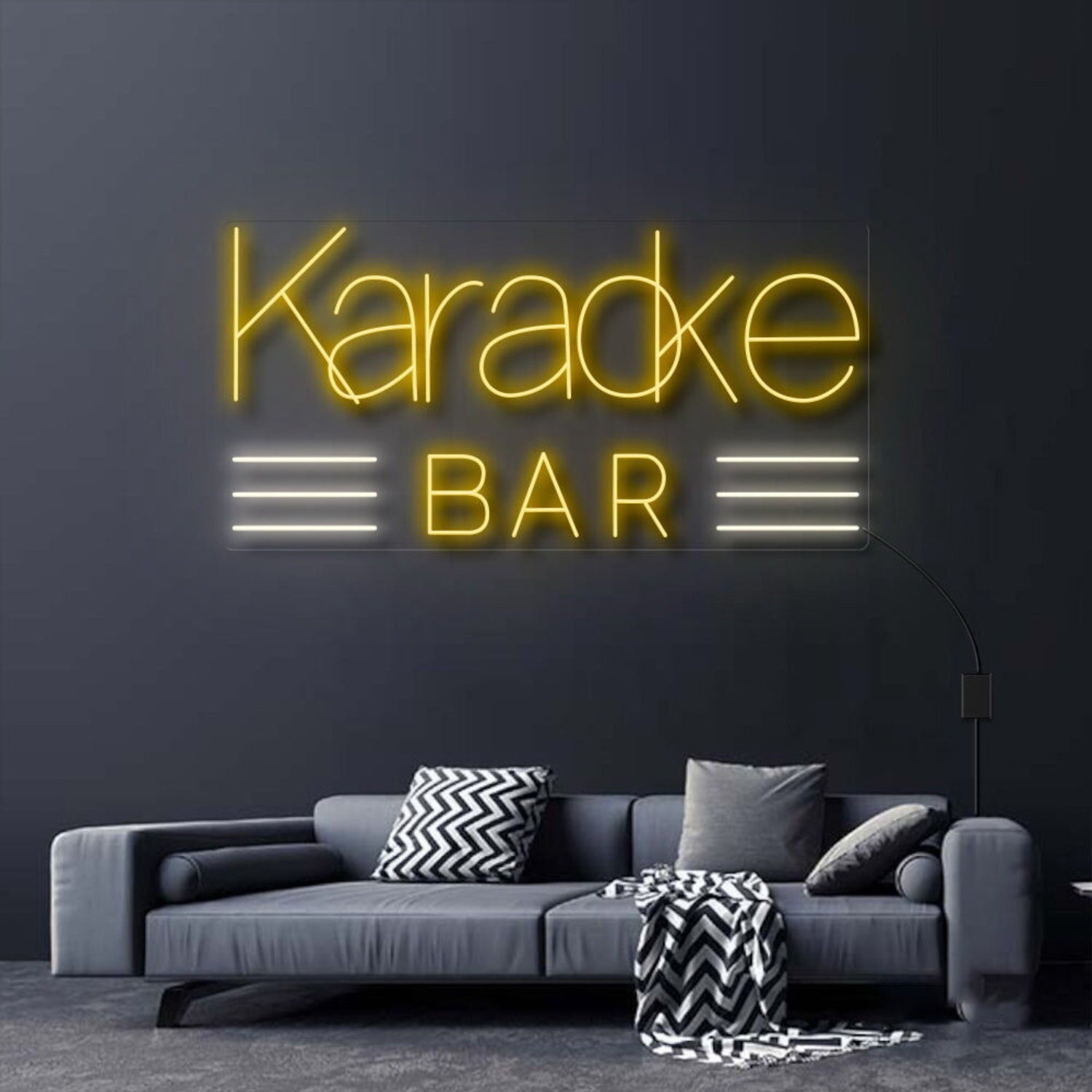 Karaoke Bar With Lines Led Neon Sign | Shineneon