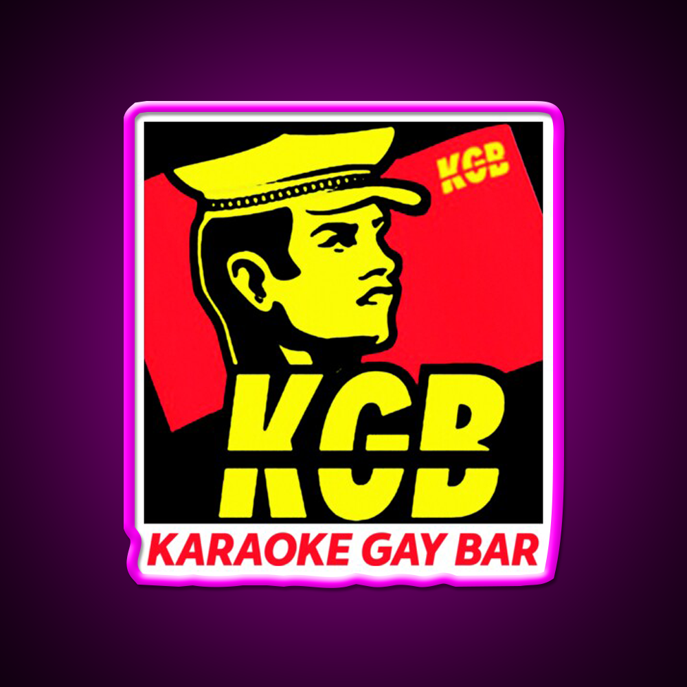 Karaoke Gay Bar Kgb Man Cave Bar Led Neon Sign