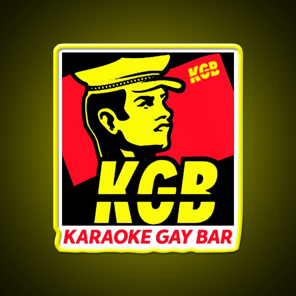 Karaoke Gay Bar Kgb Man Cave Bar Led Neon Sign
