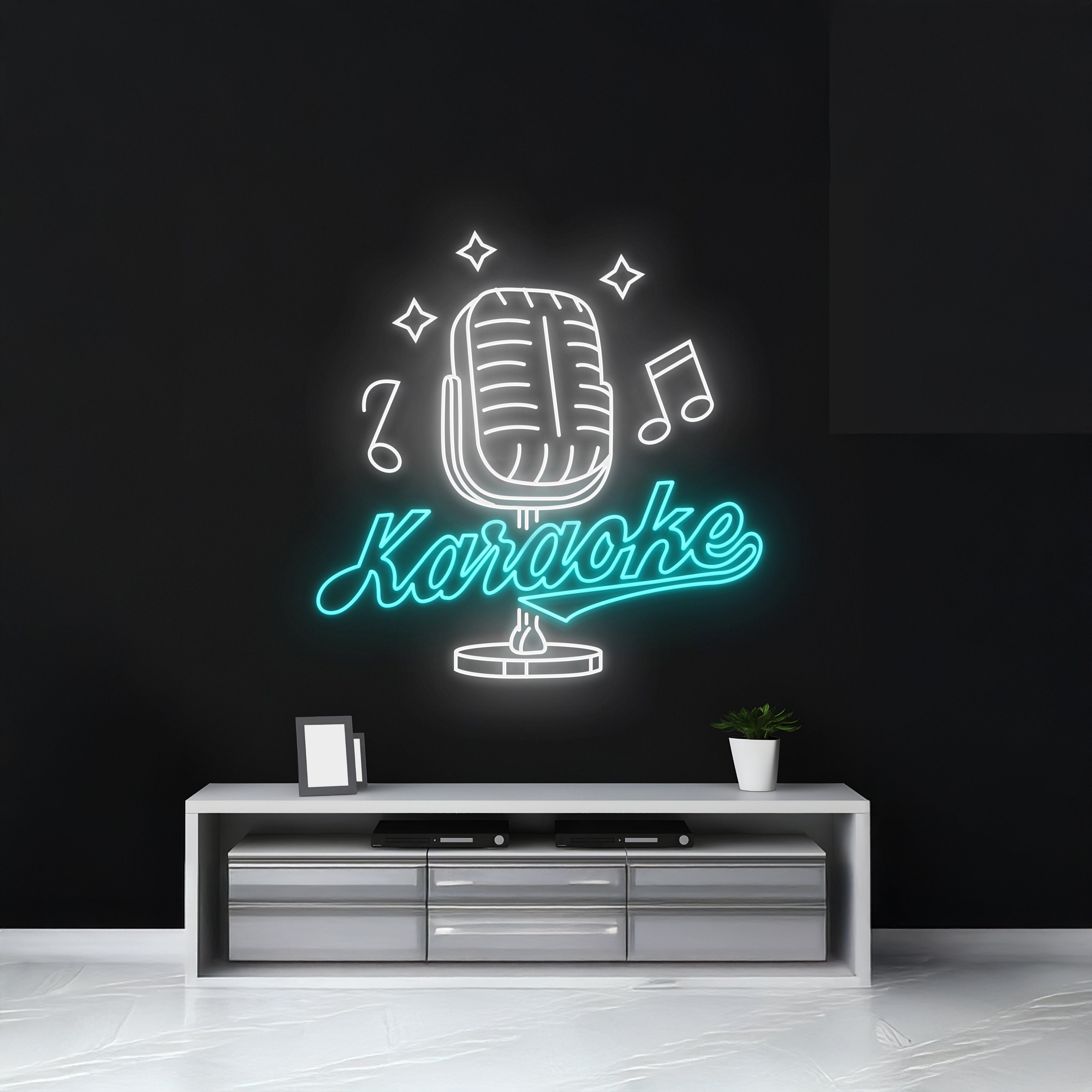 Karaoke Led Sign Microphone Neon Light | Shineneon