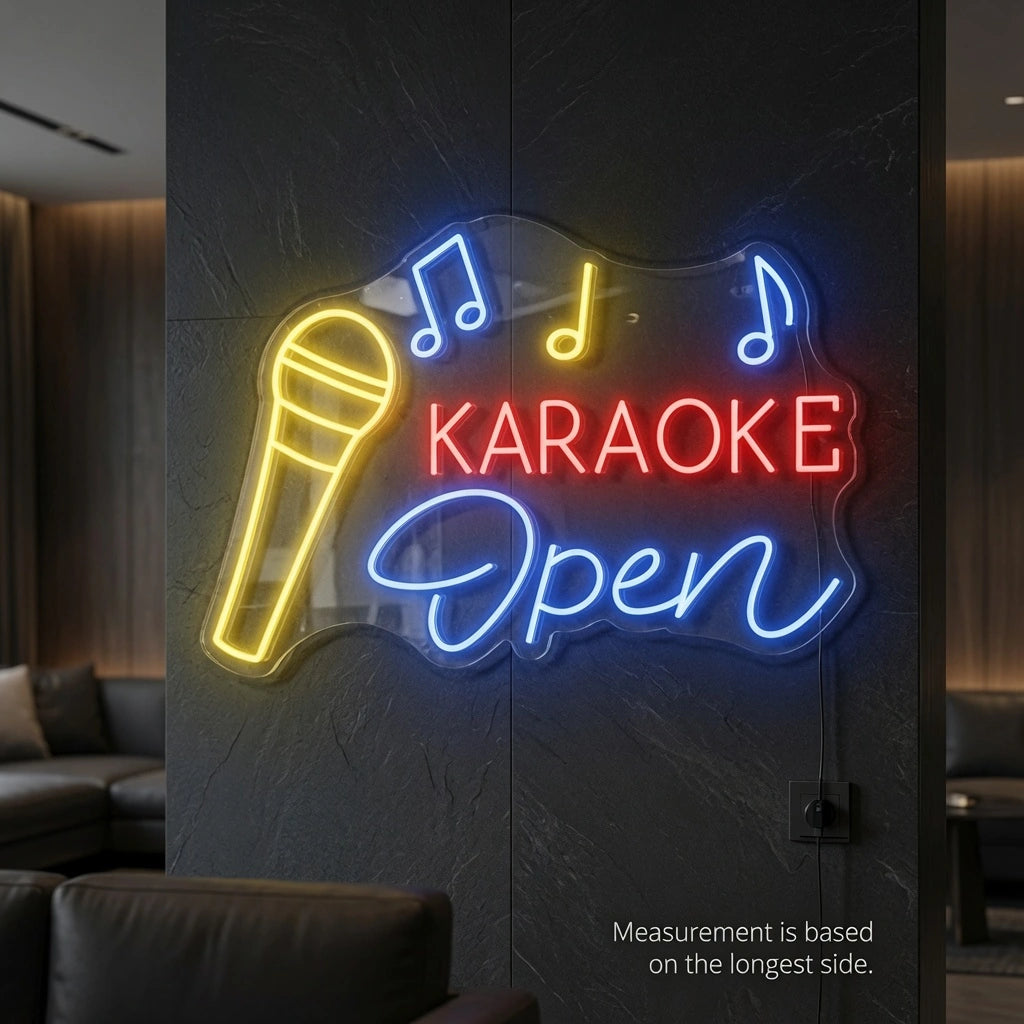 Karaoke Open LED Neon Sign - 04 Size Image