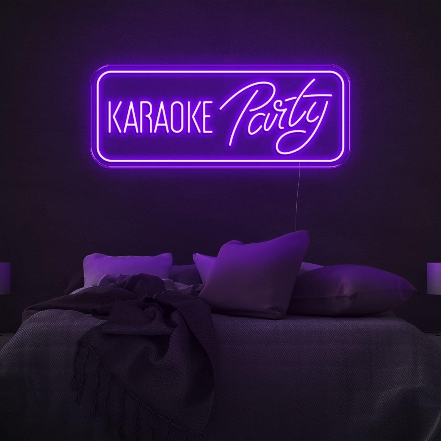 Karaoke Party Bright Yellow Led Neon Sign For Bedroom Home Karaoke Nights | Shineneon