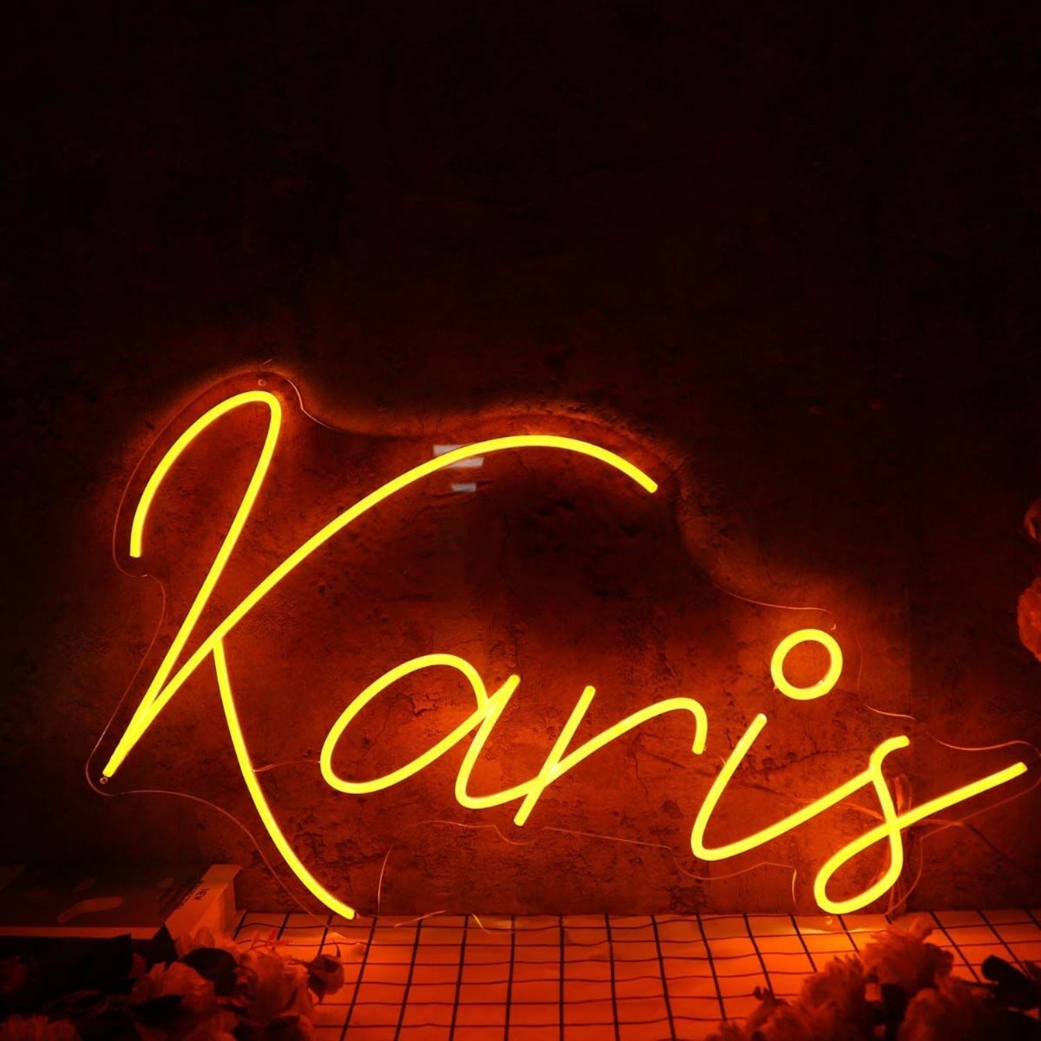 Karis Orange Led Neon Sign - Shineneon