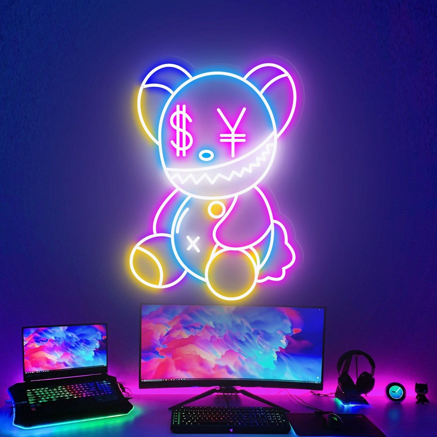 Kaw Teddy Bear Led Neon Sign Game Rooms Home Decor | Shineneon