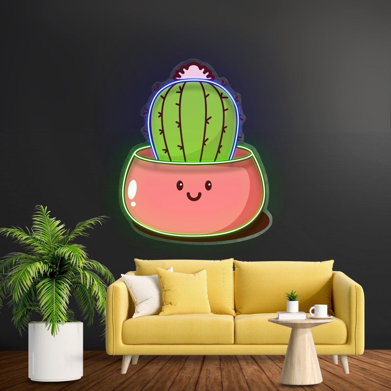 Kawaii Cactus Succulent Plant Led Neon Sign Light Custom Led Signs - Shineneon