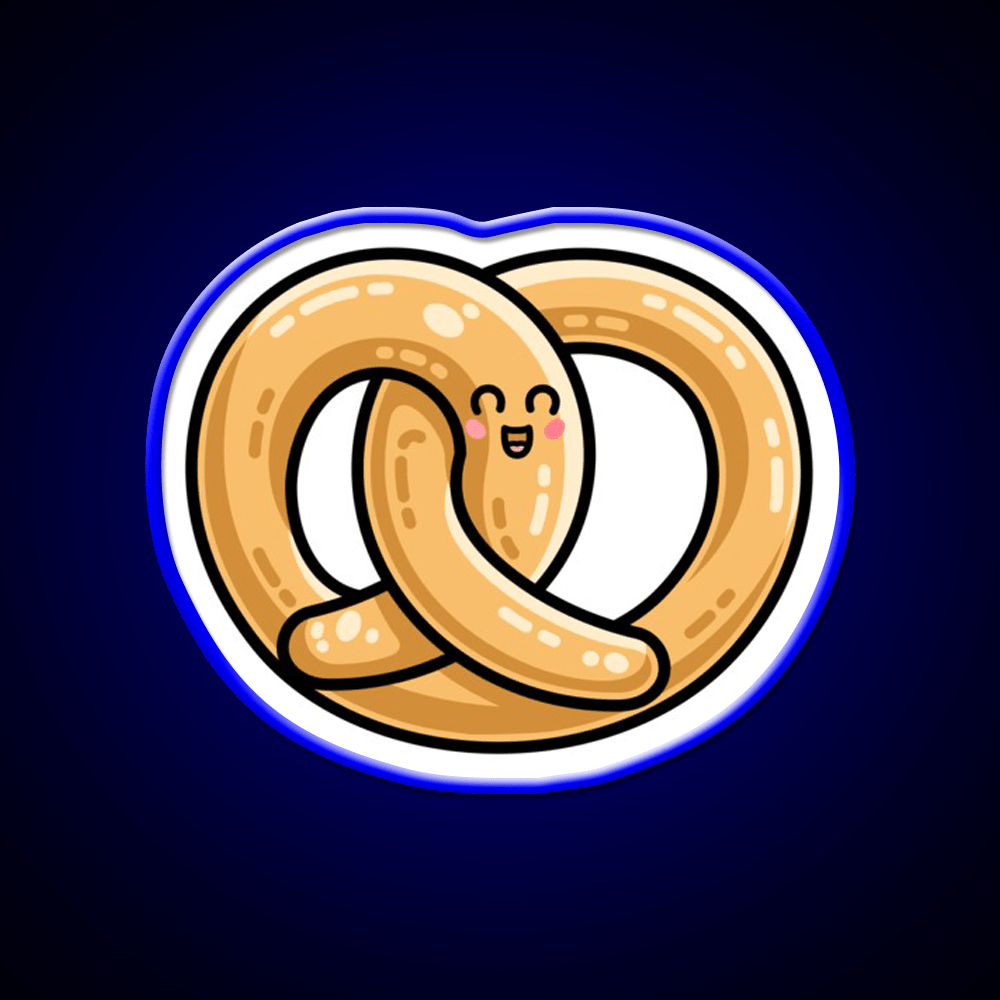 Kawaii Cute Pretzel Snack Food Snack Food Led Neon Sign Rgb Color - Shineneon