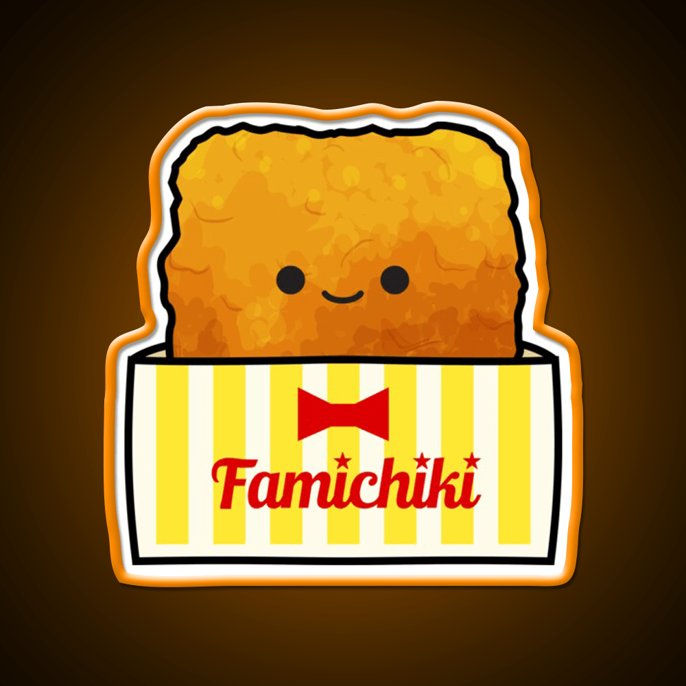 Kawaii Famichiki Japanese Konbini Fried Chicken Snack Food Led Neon Sign Rgb Color - Shineneon