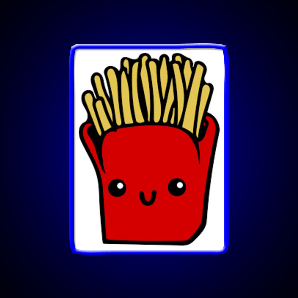 Kawaii French Fries Fast Food Led Neon Sign For Burger Place Rgb Color - Shineneon