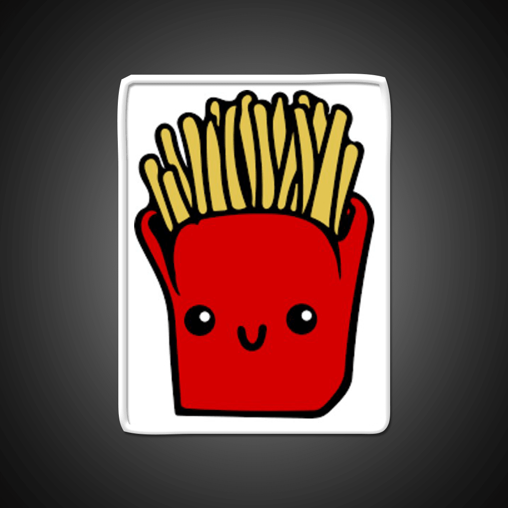 Kawaii French Fries Fast Food Led Neon Sign For Burger Place Rgb Color - Shineneon