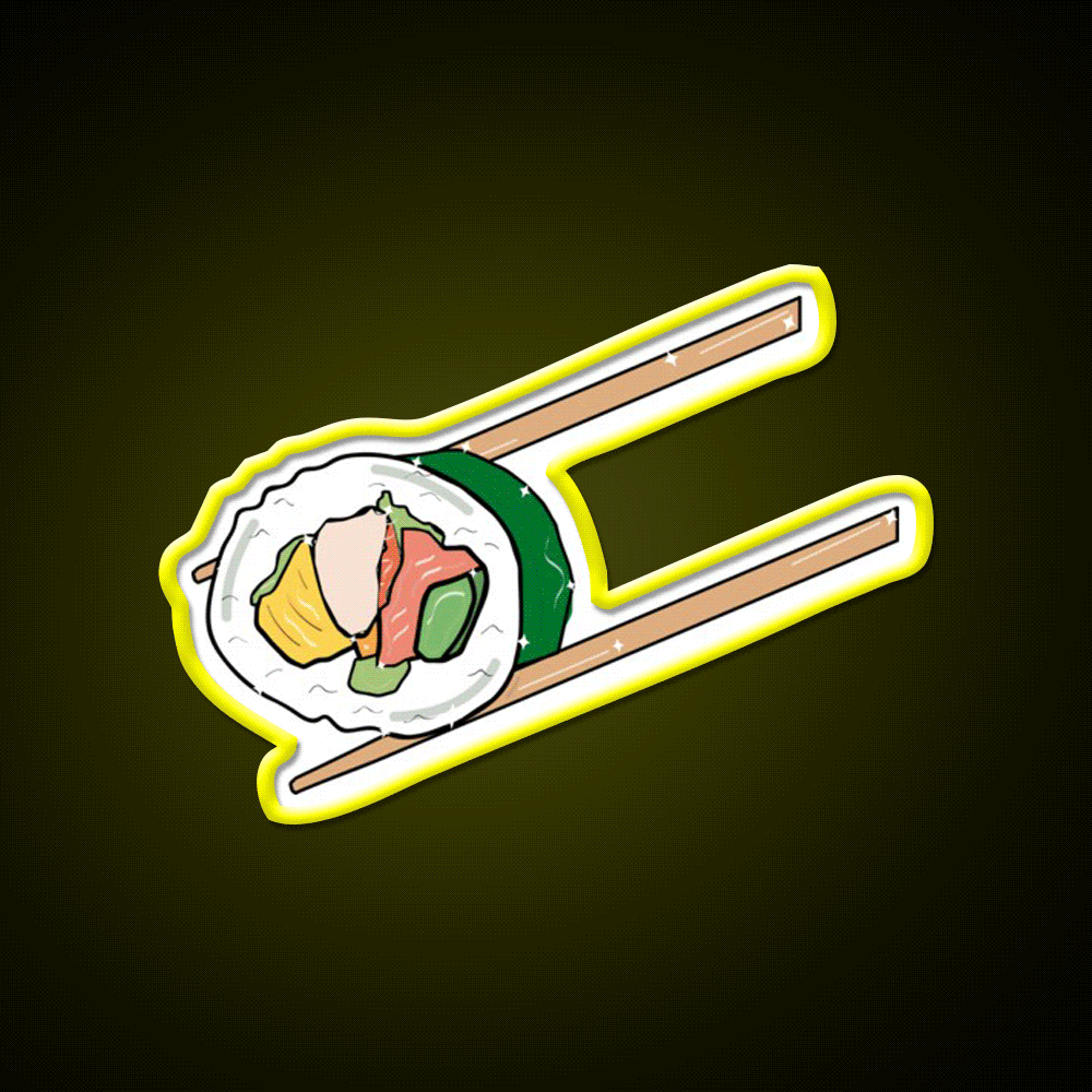 Kawaii Sushi Led Neon Sign Chinese Food Rgb Color